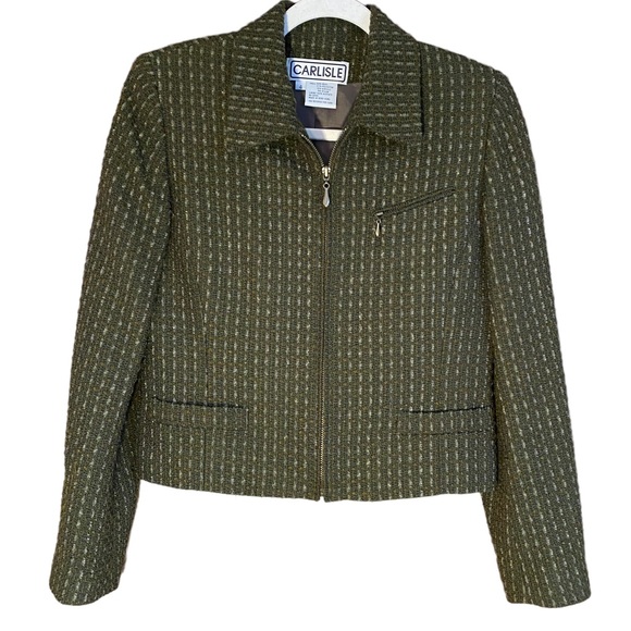 VINTAGE CARLISLE WOOL ZIP JACKET  SZ 4 - Picture 15 of 16